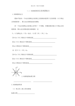 双曲线知识点总结例题