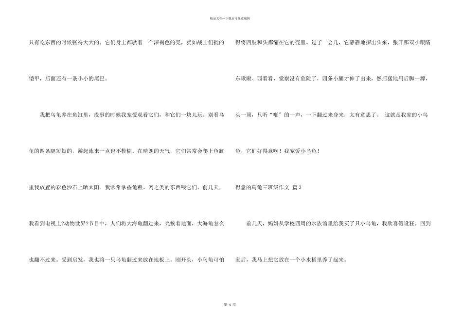 可爱的乌龟三年级三篇_第3页
