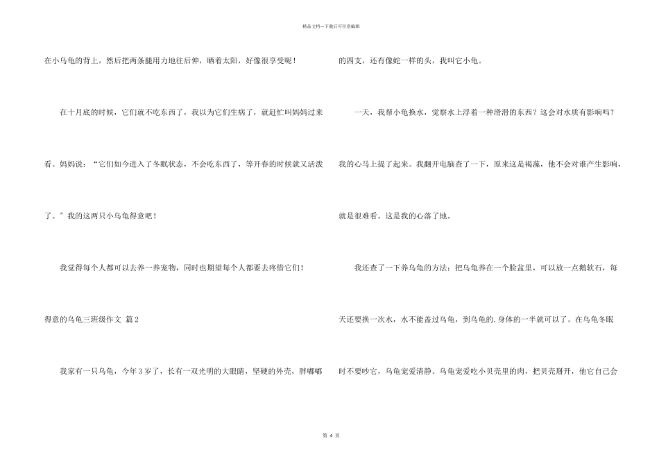 可爱的乌龟三年级六篇_第2页