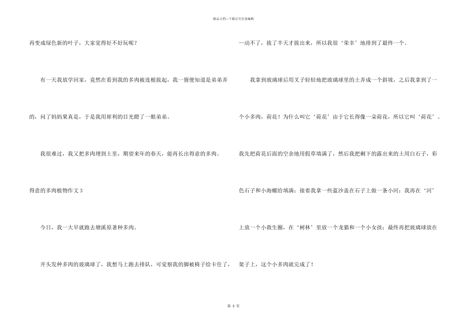 可爱的多肉植物_第3页