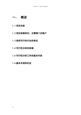 可行性分析报告模板