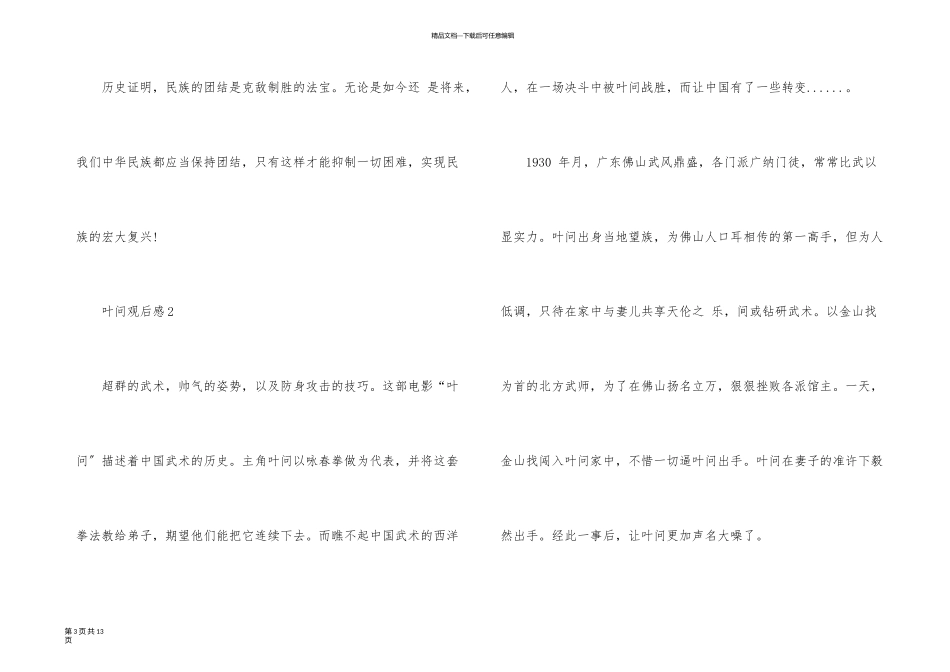 叶问观后感五篇_第3页