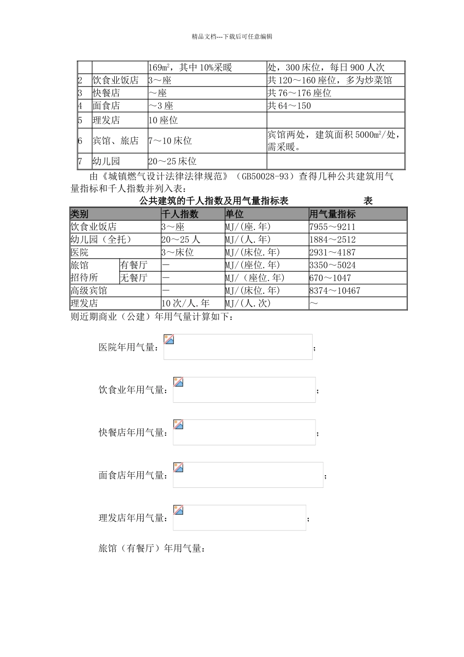 各类用户用气量计算示例_第3页