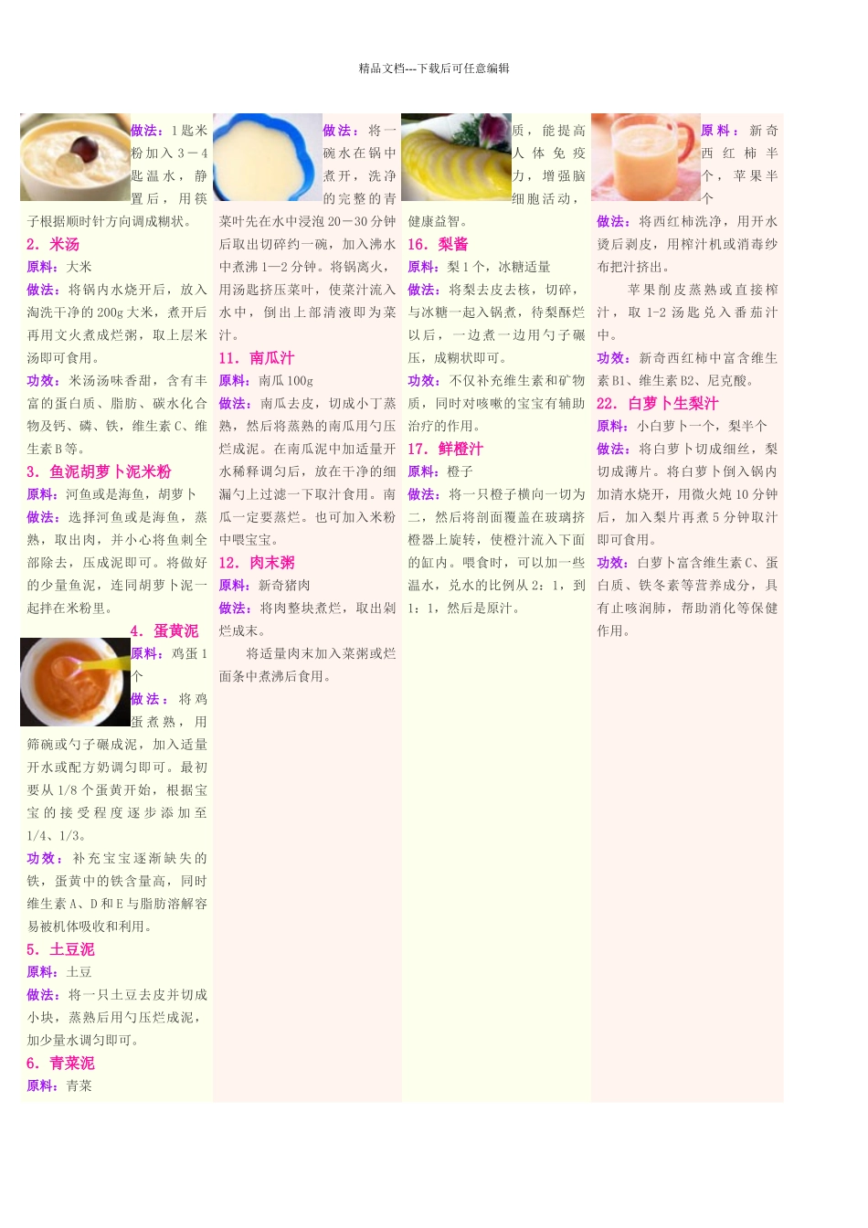 各阶段宝宝辅食大全_第2页