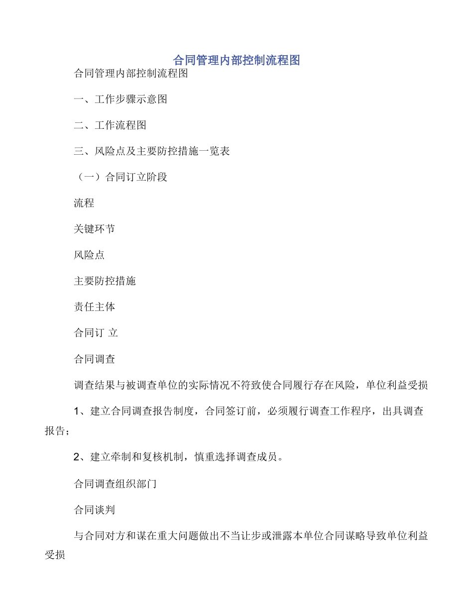 合同管理内部控制流程图_第1页