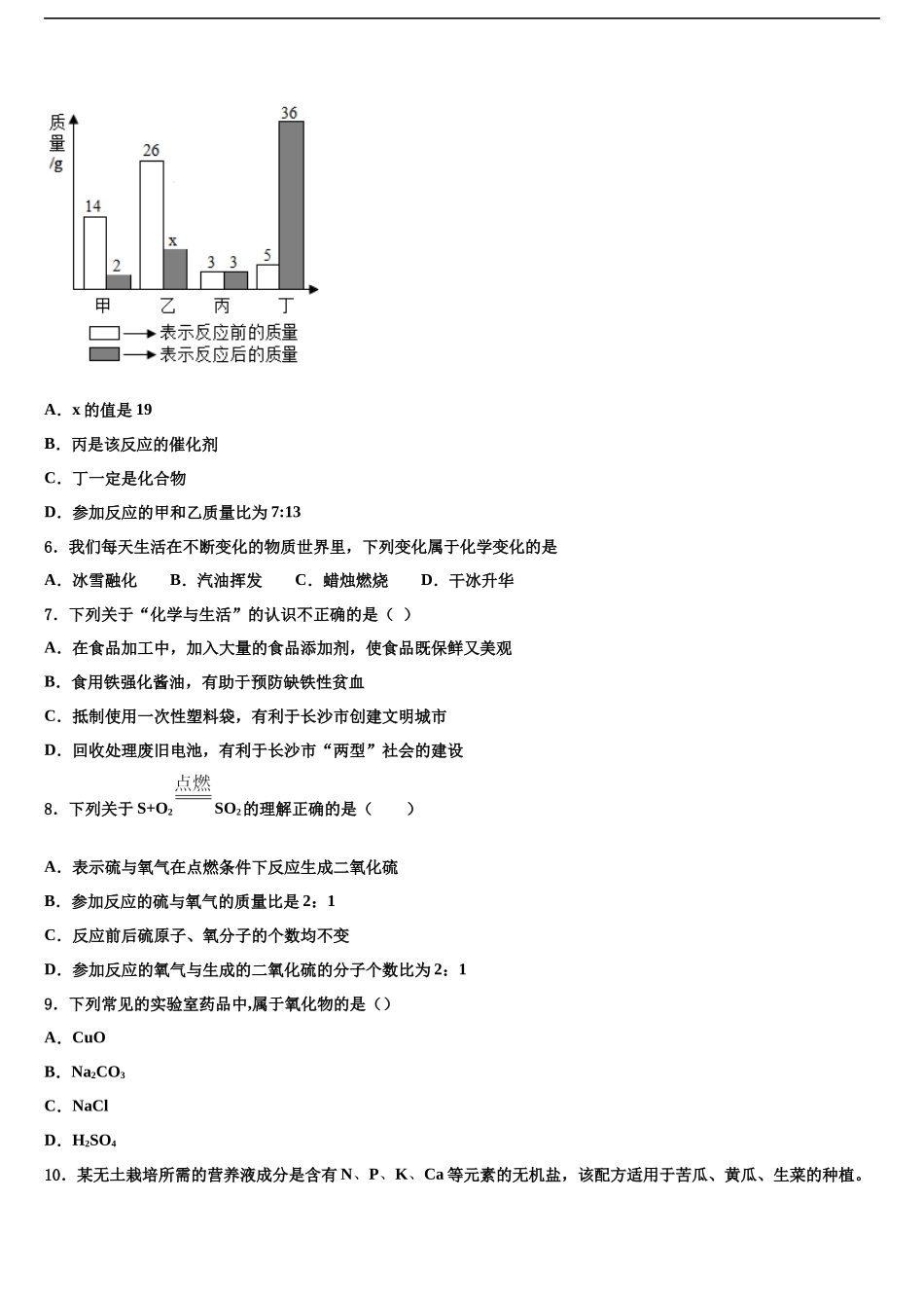 吉林省吉林市名校初中化学毕业考试模拟冲刺卷含解析_第2页