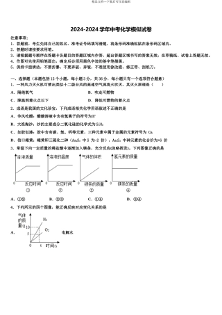 吉林省延边州安图县联考中考化学考试模拟冲刺卷含解析