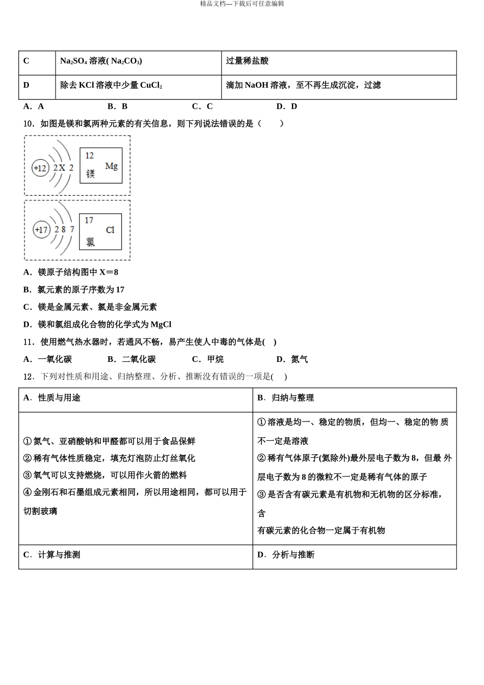 吉林省长春市榆树市第二实验中学中考化学仿真试卷含解析_第3页