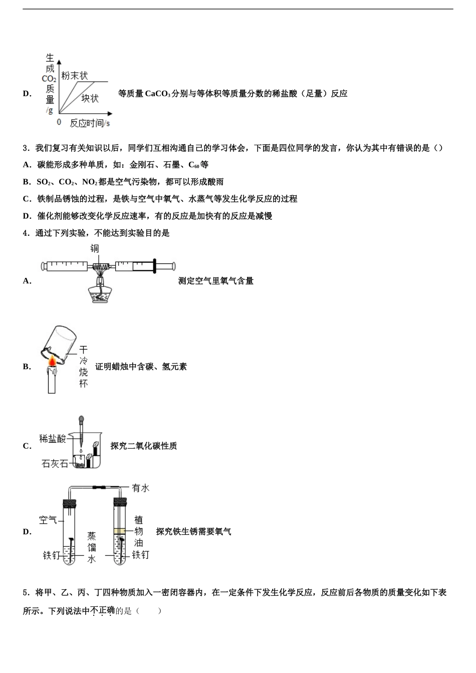吉林省长春市第一外国语中学中考冲刺卷化学试题含解析_第2页