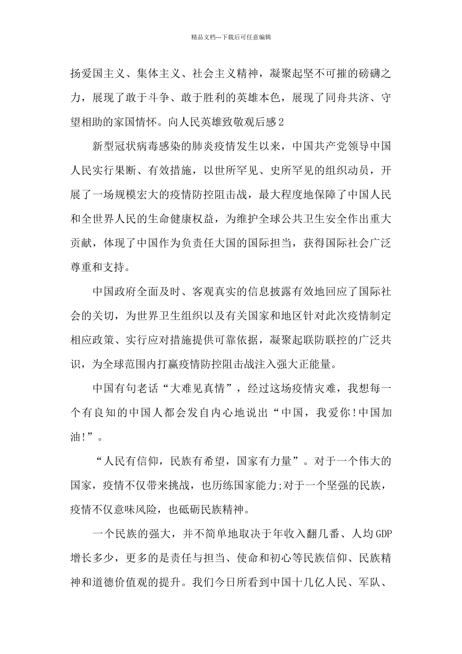 向人民英雄致敬观后感300字_第2页