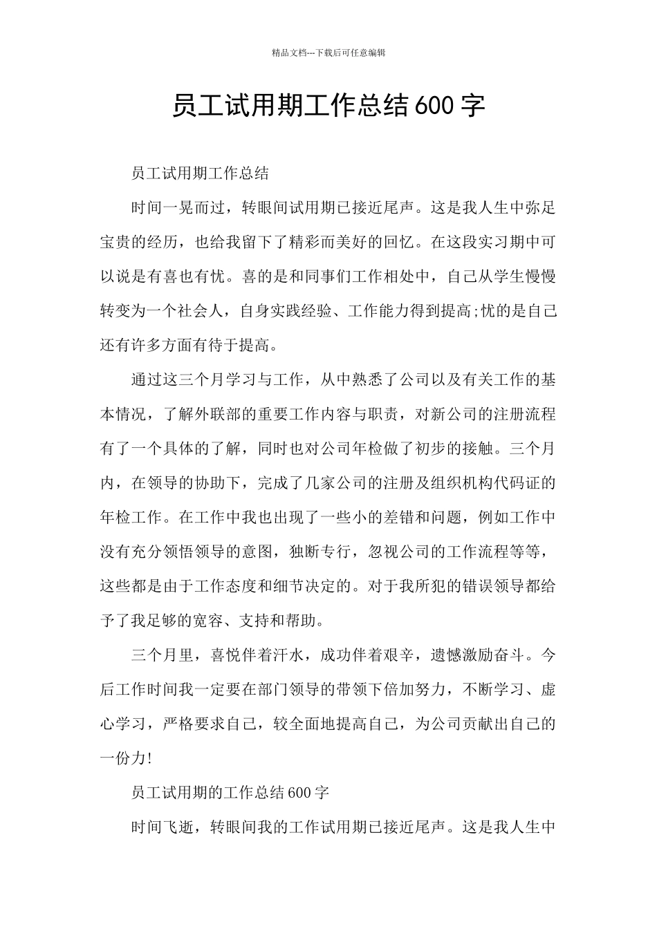 员工试用期工作总结600字_第1页