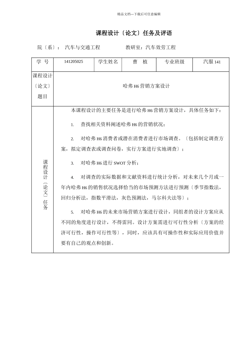 哈弗H6营销方案设计_第3页
