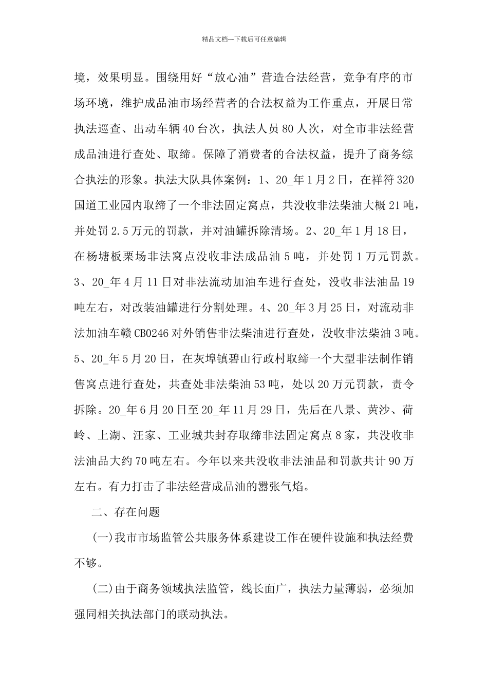 商务执法工作总结范文_第2页
