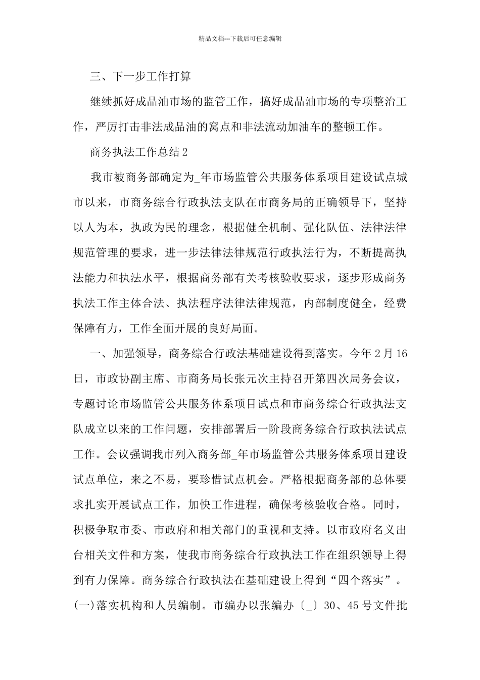 商务执法工作总结范文_第3页