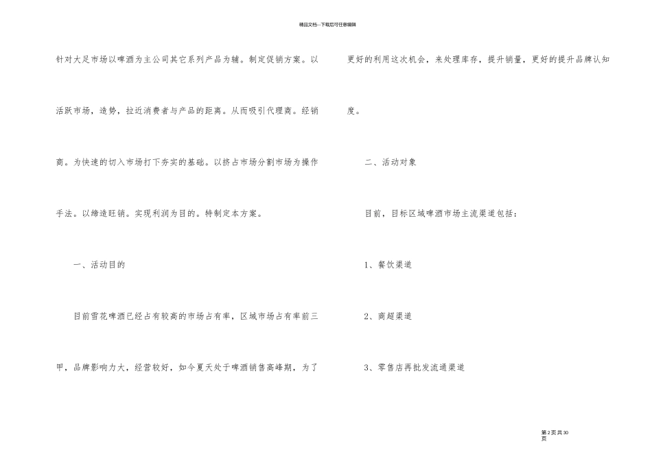 啤酒促销方案案例_第2页