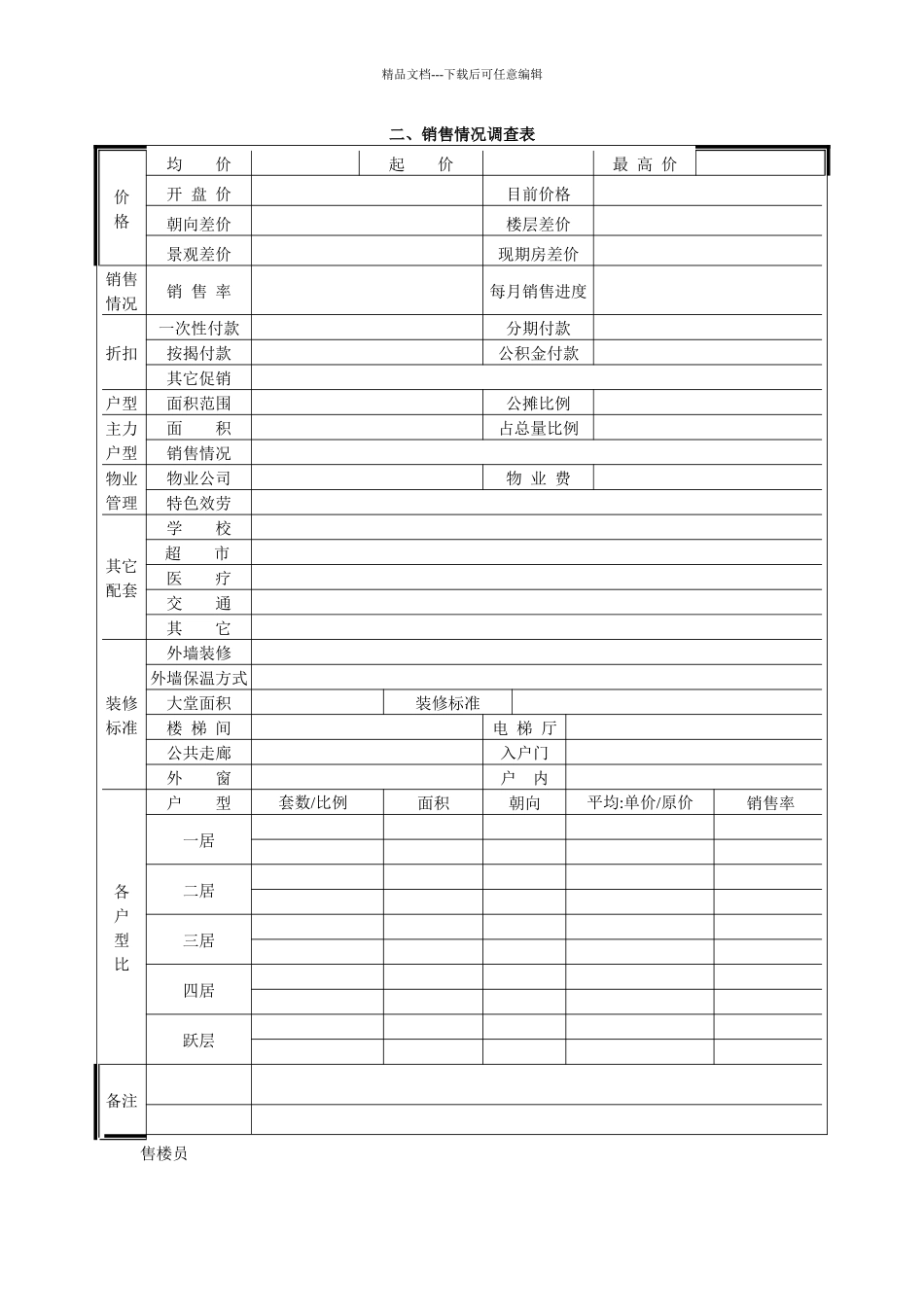 嘉怡国际丽都市场调查表_第2页