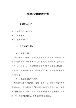 2025年测量技能竞赛