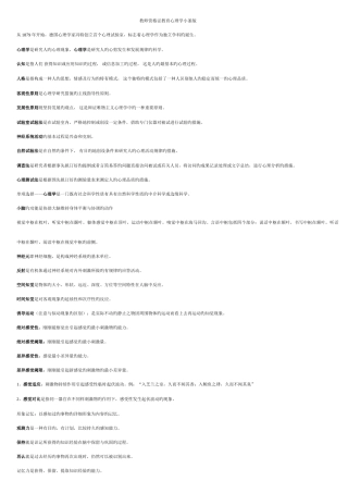 2025年教师资格证教育心理学小条版