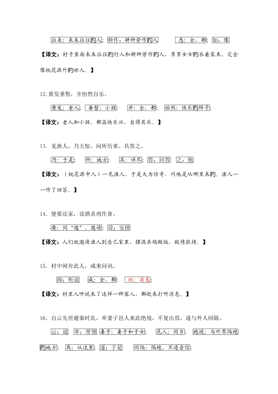 2025年桃花源记知识点梳理_第3页