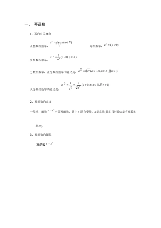 2025年指数函数对数函数和幂函数知识点归纳