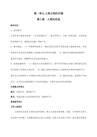 2025年新版人教版九年级历册全套教案