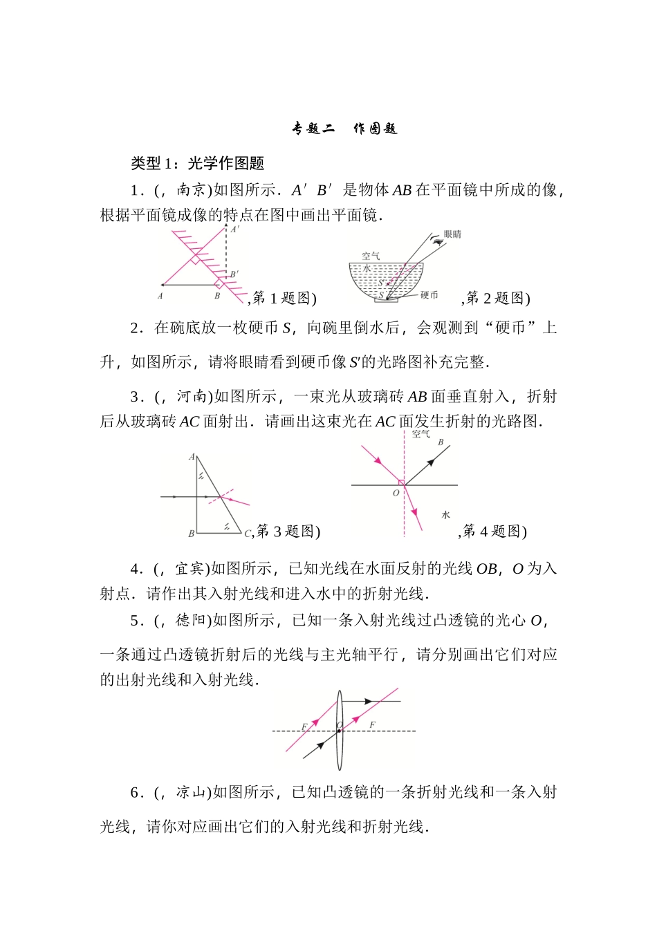 2025年中考物理考点专题复习训练_第1页
