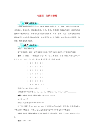 2025年湖南专用中考数学总复习专题四归纳与猜想专题讲练名师解读考向例析提升演练含解析