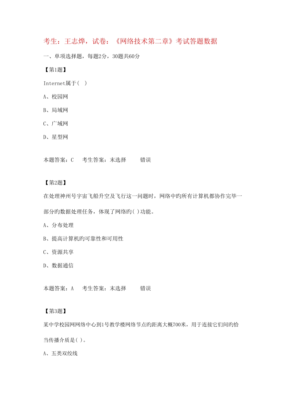 2025年江苏高中信息技术学业水平测试网络技术_第1页
