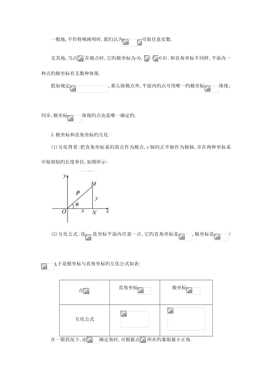2025年新版高中数学选修坐标系与参数方程知识点总结_第2页