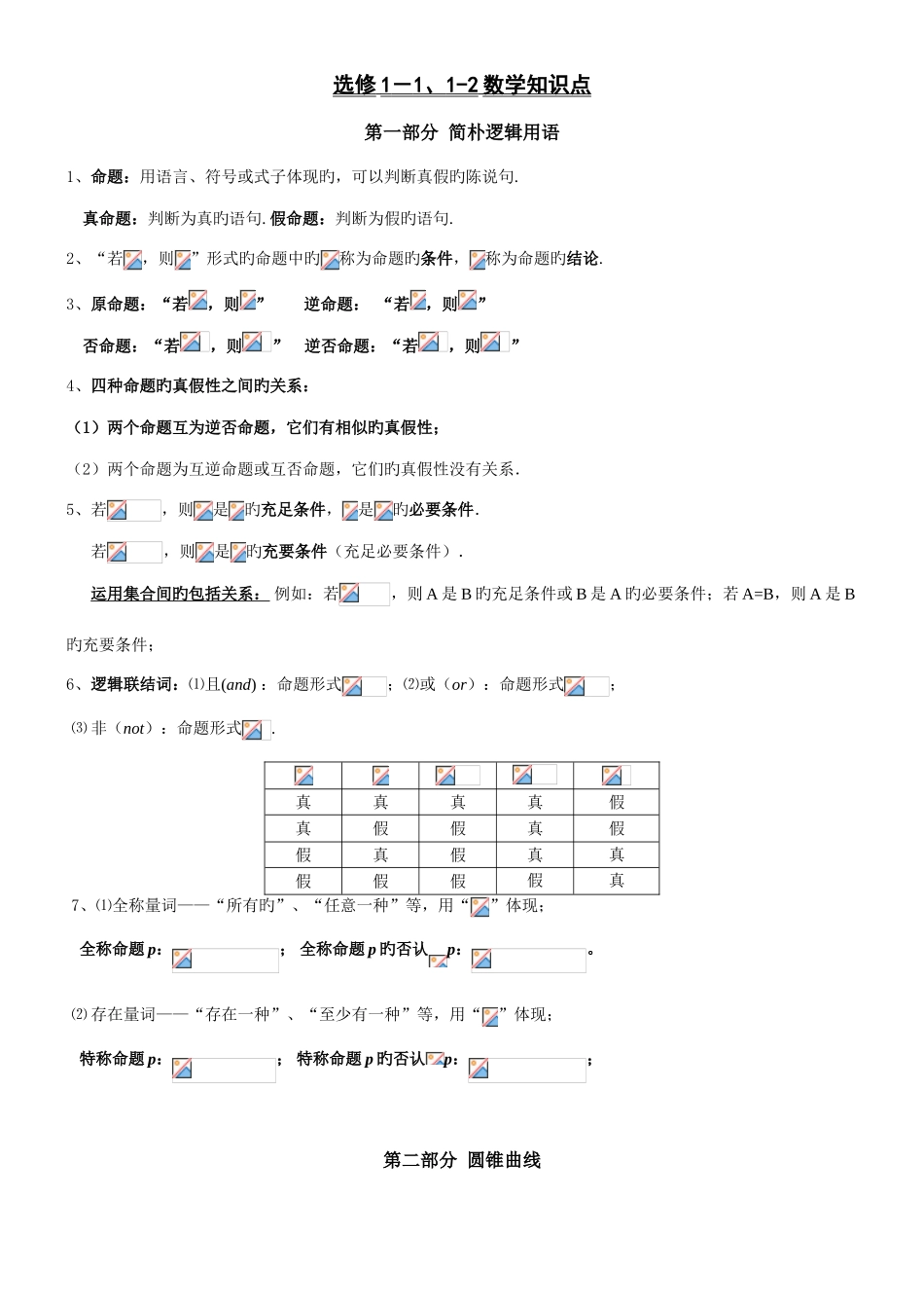2025年文科高中数学选修重要知识点_第1页
