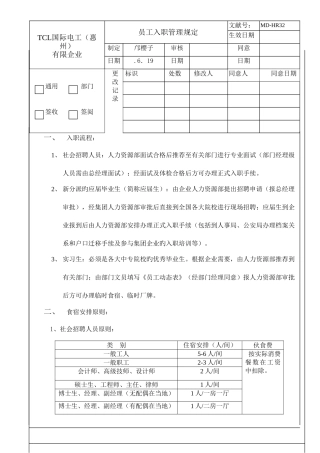 2025年面试入职管理规定