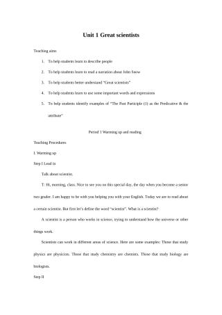 2025年新课标人教版高中英语必修五全套教案