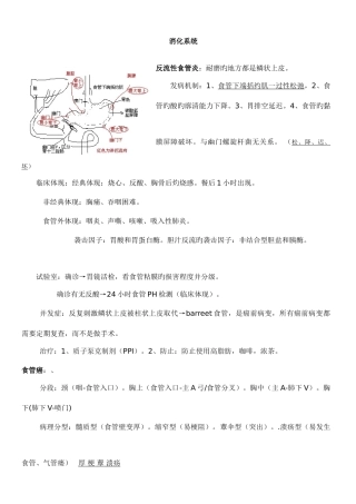 2025年消化系统执业医师医考笔记