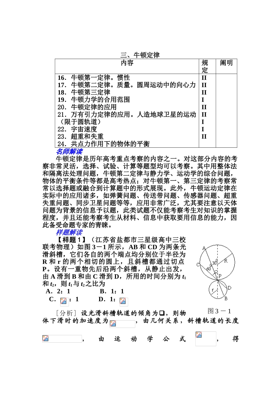 2025年高三物理第一轮考点及考纲复习题_第1页