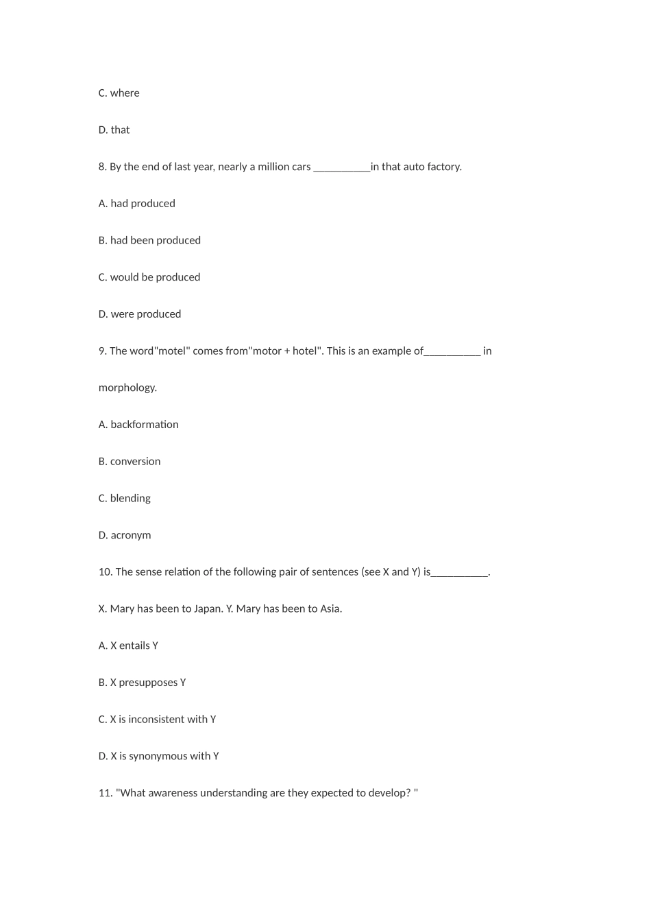 2025年教师资格证考试中学英语学科知识与教学能力试题及答案_第3页