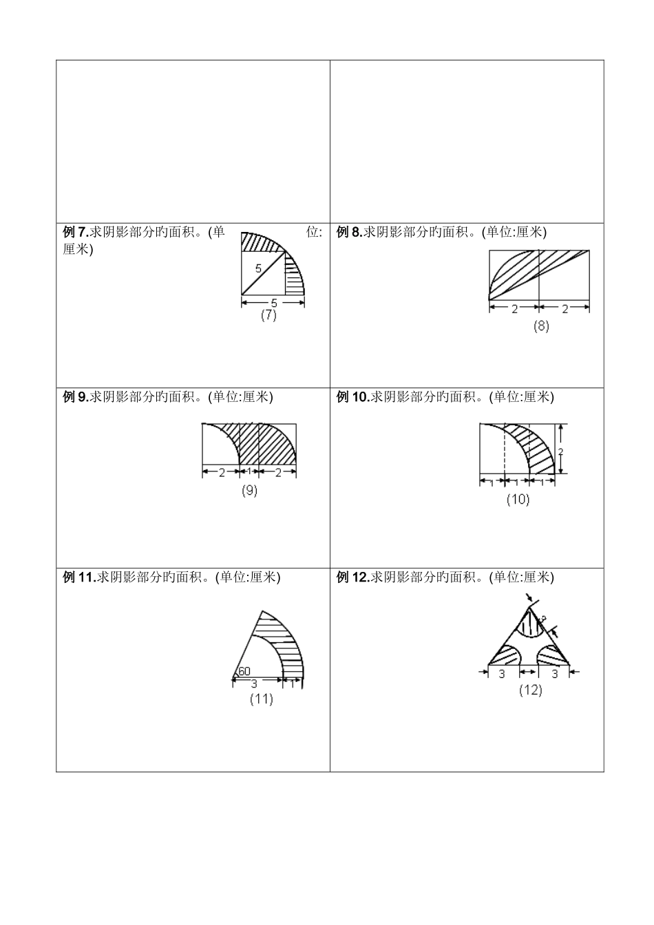 2025年强烈最全小学求阴影部分面积及周长专题小学及小升初复习阴影部分求面积及周长用含完整答案_第2页