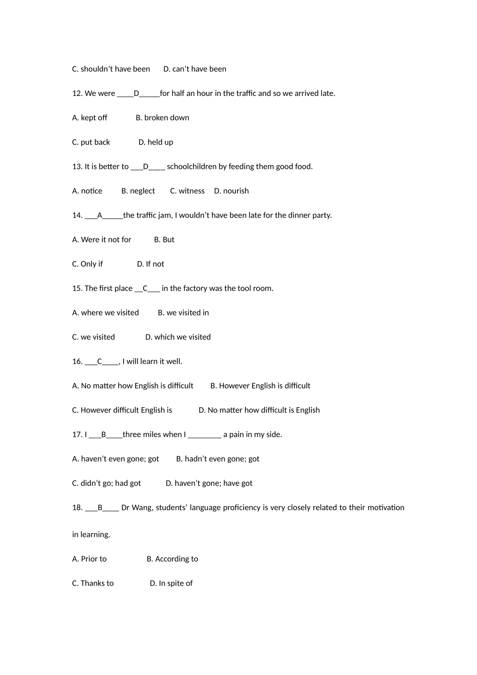 2025年广播电视大学电大专科综合英语期末复习资料_第3页