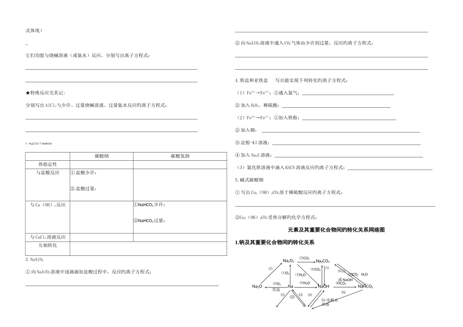2025年常见金属及其化合物重要化学性质归纳总结_第3页