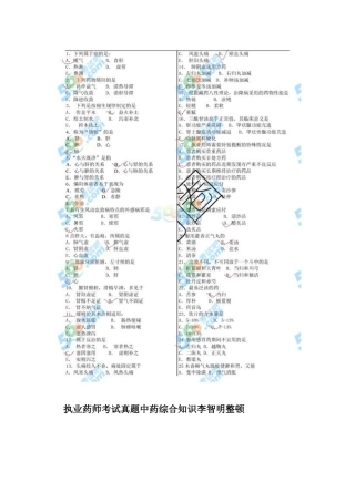 2025年执业药师考试真题答案