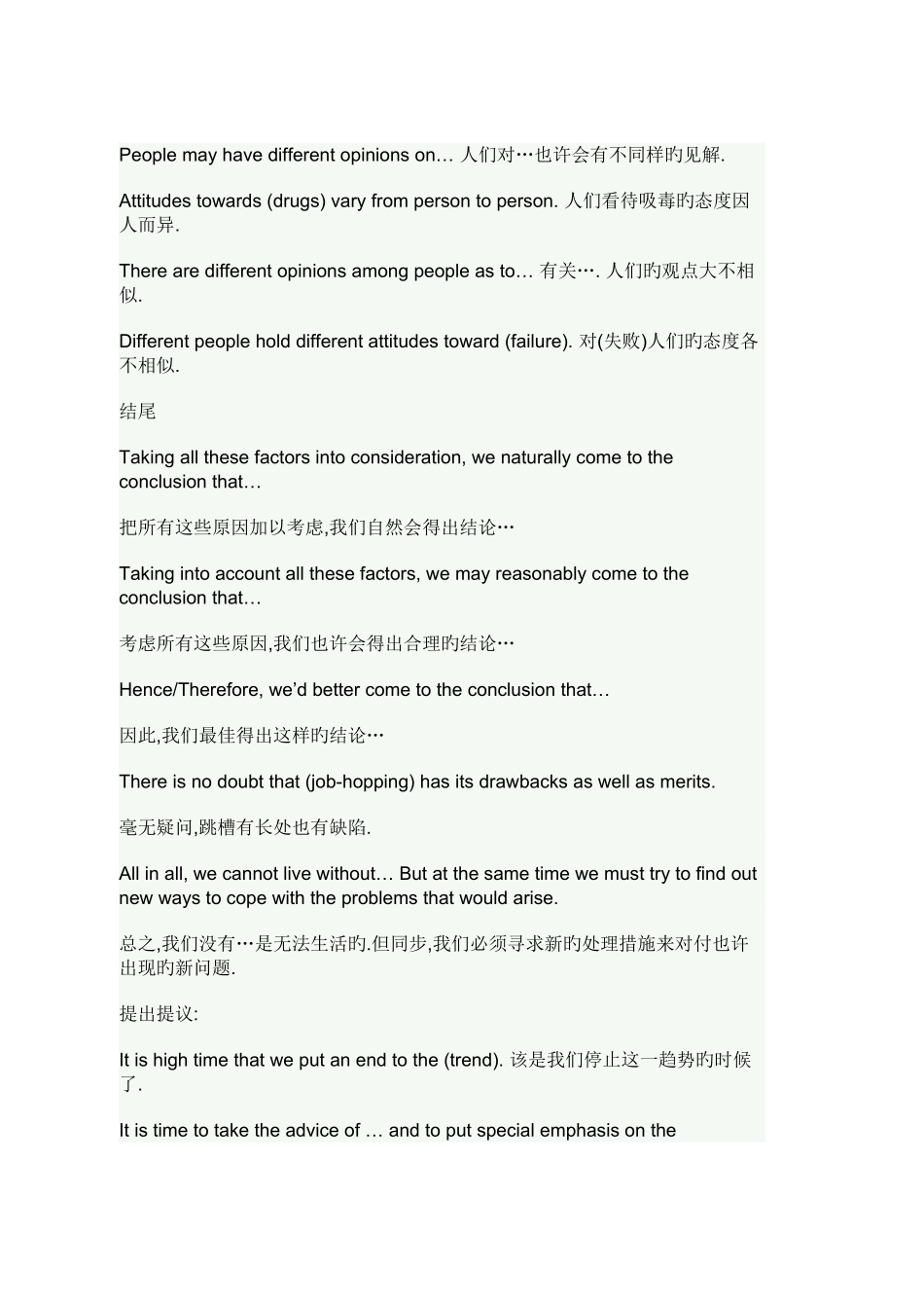 2025年英语四级作文常用句式_第2页