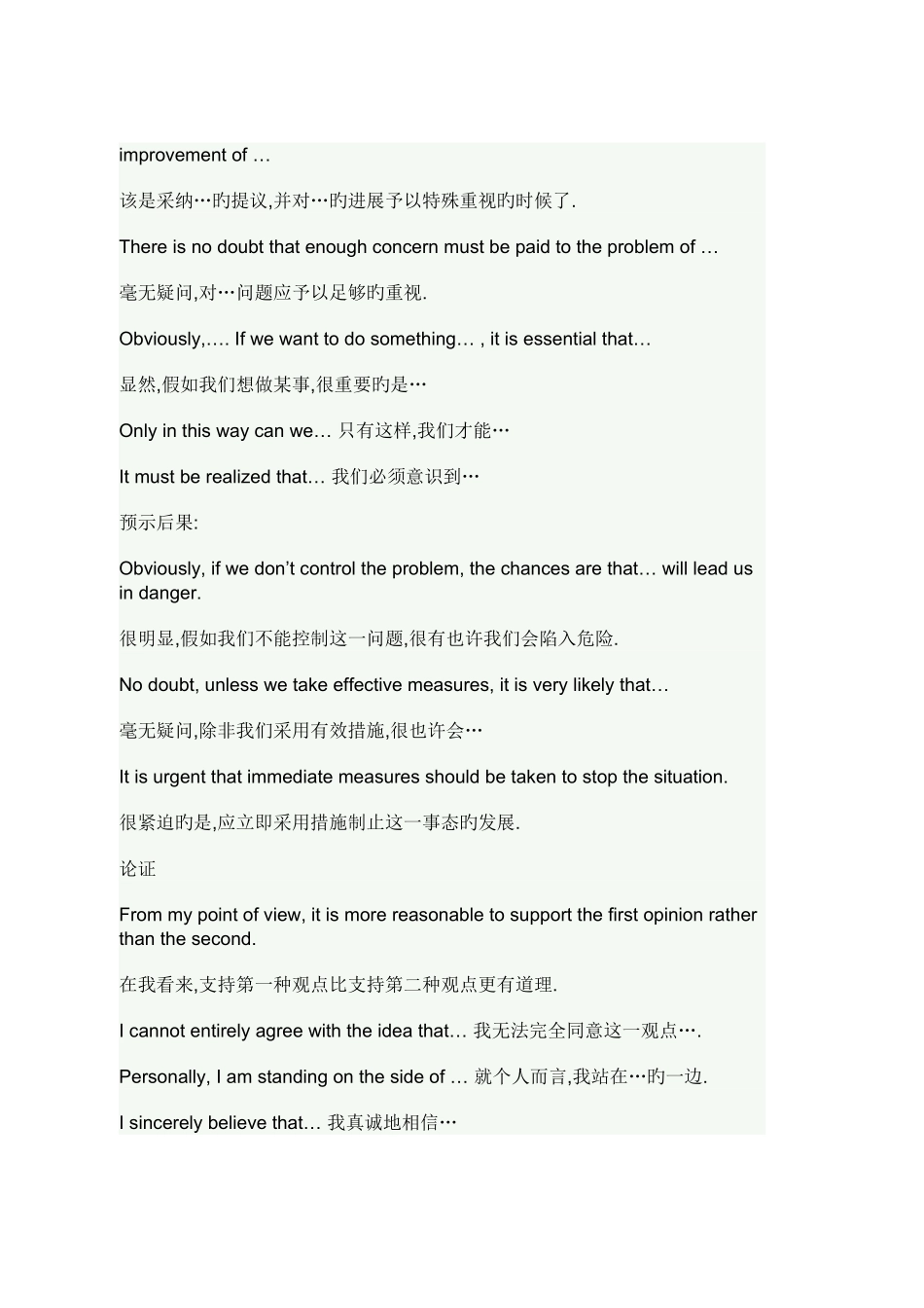 2025年英语四级作文常用句式_第3页