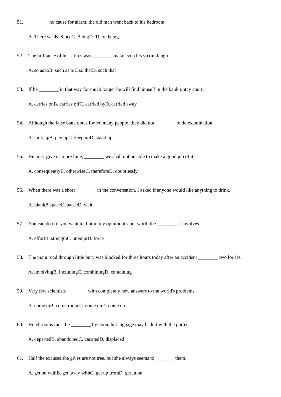 2025年英语专业四级单选题汇总_第2页