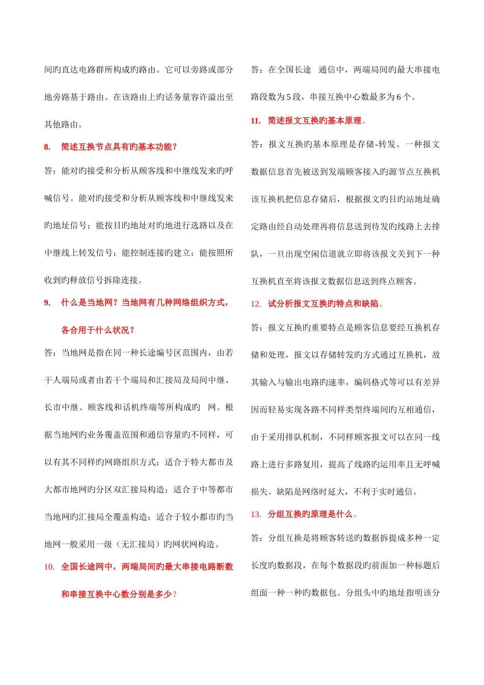 2025年通信专业实务必背题初级_第3页