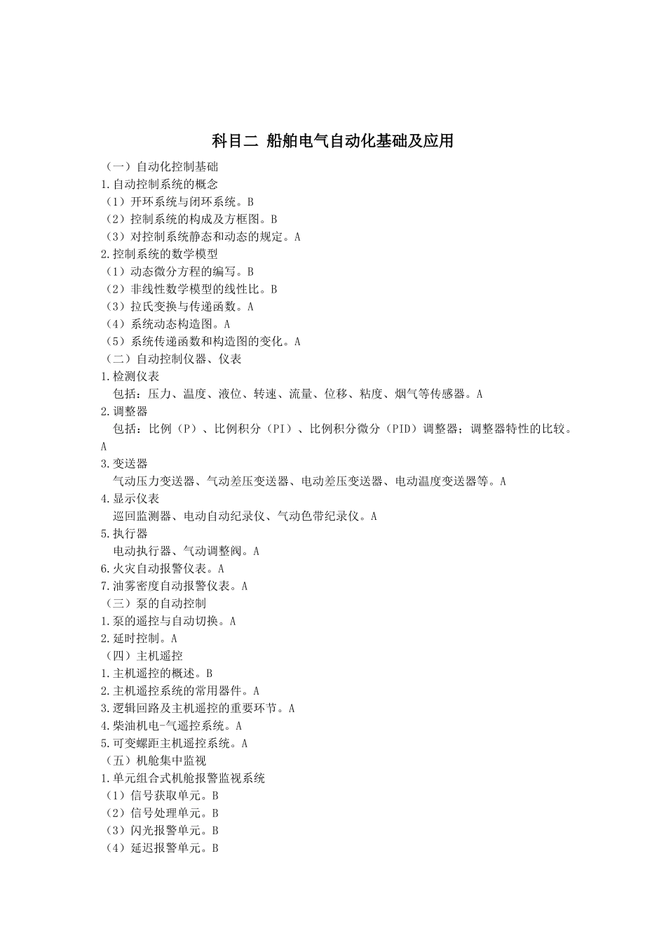2025年船舶电机员考试大纲_第2页