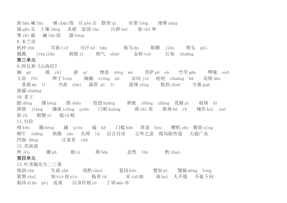 2025年部编版语文七下字词归纳演示教学_第3页