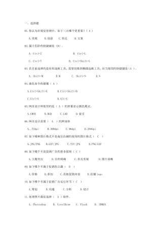 2025年网店美工题库
