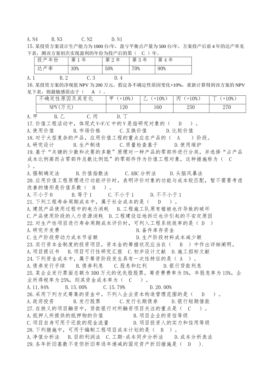 2025年工程造价基本理论与相关法规真题集答案解析_第2页