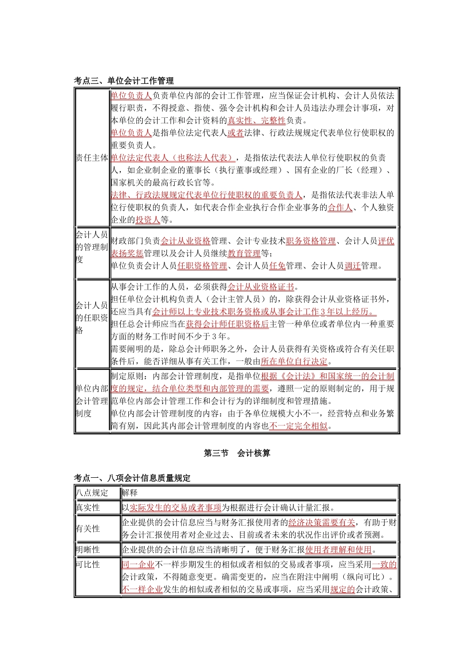 2025年江苏会计从业资格考试复习重点财经法规第一章会计法律制度_第3页