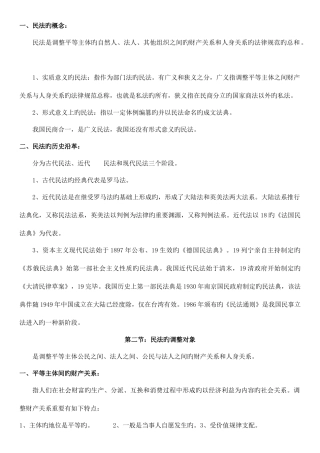 2025年成人高考民法复习资料