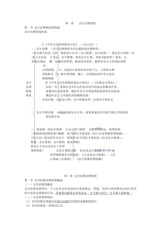 2025年财经法规与会计职业道德的知识点